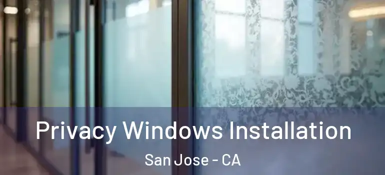  Privacy Windows Installation San Jose - CA